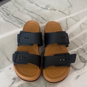 CROCS Black and Brown Women's Sandals